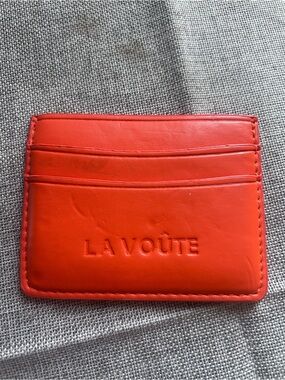 Orange Leather Card Holder